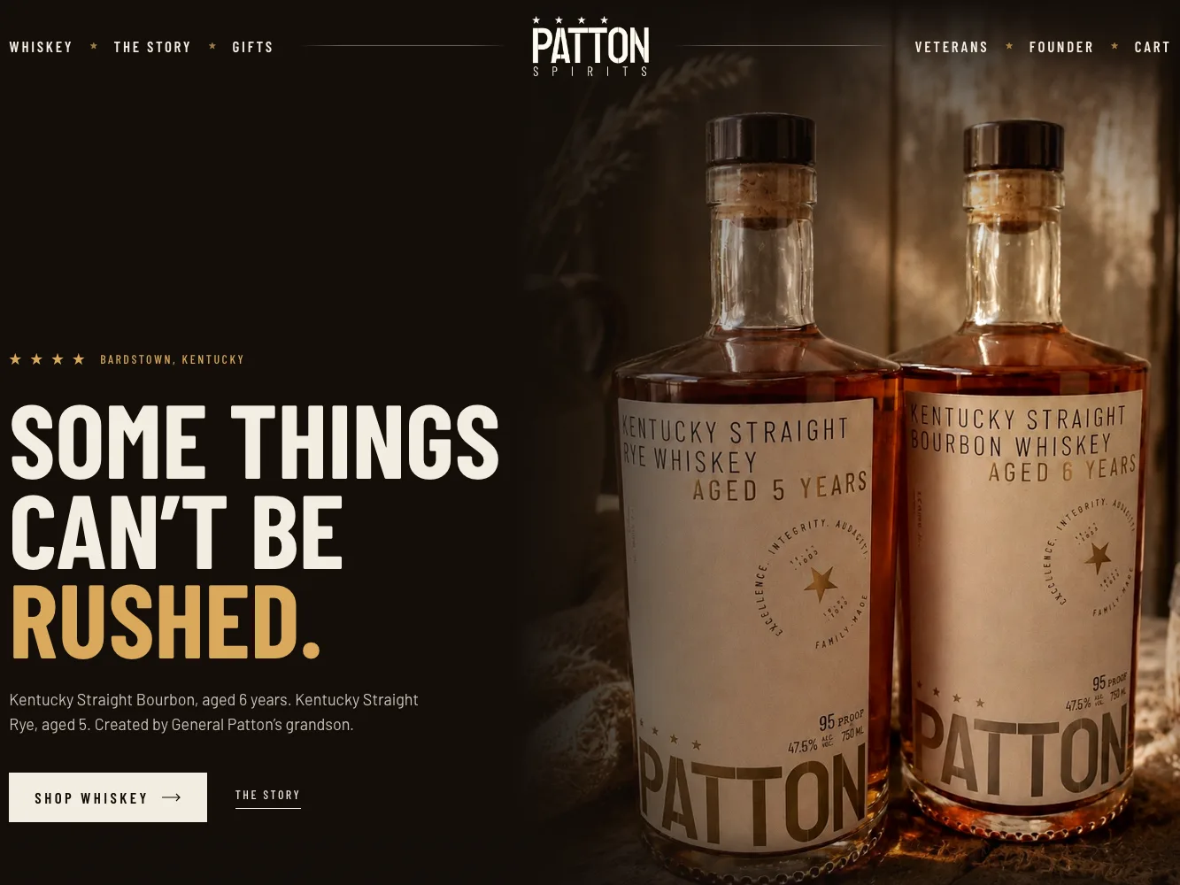 เว็บไซต์ Patton Spirits งานคอนเซปต์